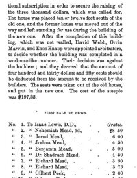 Sale of Pews 1802 (page 1)