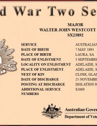 AU WW2 Service Certificate
