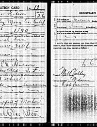 WW1 US Draft Record