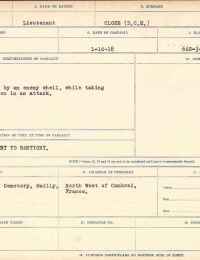1918 Military Burial Record