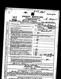 WW1 Service Record (page 1)