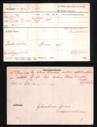 WW1 Medal Rolls Index Card