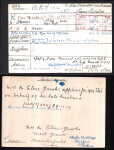 WW1 Medal Rolls Index Card